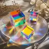Cubo de Luz Prismática Mezclador de Colores Espejo Iridiscente Cubo Prismático de Cristal Pirámide Experimento Óptico Divulgación Científica para Niños