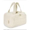 Bolsa de aseo ligera, grande, de apertura amplia, bolsa de cosméticos de algodón, bolsa de almacenamiento, set de aseo de viaje, bolsa de mensajero, bolsa de equipaje