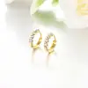 Pendientes Circulares Geométricos de Piedra Artificial Xuping Pendientes Trenzados Clásicos de Uso Diario Fáciles de Combinar Pendientes de Estilo Personalidad de Nicho para Mujer