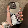 Capa de Celular Rose Cat para Iphone16 Adequada para Apple 17Promax Criativa 14Pro13 Transfronteiriça 15 Fofa