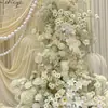 2026 Nueva Serie Blanca Accesorios de Flores para Bodas Juego de Decoración de Boda Materiales de Flores Color Claro Blanco Roto Arreglo Floral Artificial para Bodas