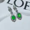 Aretes de Calcedonia Blanca Candado Auspicioso de Deseos para Mujer Estilo Nacional Clásico de Nicho Azúcar Cubo Retro Elegantes Pendientes Venta al por Mayor