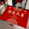 Alfombra de entrada festiva roja al por mayor de fábrica alfombra de entrada para puerta de entrada alfombra para frotar la suciedad para el hogar antideslizante resistente a la suciedad