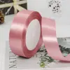 Cinta de Satén Colorida de 2.5 cm 91 m Cinta para Empaquetar Pasteles de Flores Cinta para Envolver Regalos con Bolsa de Tela Lazo para Manualidades