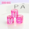 Dados Acrílicos Transparentes Color Caramelo 14mm Accesorios para Llaveros DIY Accesorios para Juegos de Mesa