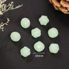 Colgante de hoja de jade verde oscuro y verde claro con imitación de vidrio, topacio de jade blanco, gota de agua puntiaguda, mariposa, accesorios para pulseras DIY
