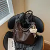Mochila tote retrô de grande capacidade estilo coreano da moda para mulheres, nova coleção 2026, bolsa de mão e bolsa transversal simples e única para o dia a dia