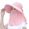 Sombrero de Sol Verano Recolección de Té Sombrero Protector Solar Máscara Cubre Rostro para Mujer Protección UV Sombrero de Sol Ciclismo Trabajo para Hombre Estilo para Mujer