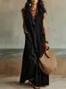 Amazon Transfronterizo 2026 Verano Nuevo Estilo Europeo y Americano Elegante Hombros Descubiertos Bohemio Vacaciones Vestido Camisa Holgado
