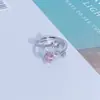 Nuevo Anillo Abierto de Lujo Ligero Totalmente Incrustado de Diamantes de Zirconia Super Brillante de Gama Alta Versátil de Nicho Exquisito Elegante Personalizado