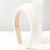 Diadema de Tela Ancha con Corona de Pedrería de Color Sólido Retro Simple para Mujer, Accesorio para el Cabello de Fiesta de Alta Gama