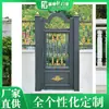 Portão de Alumínio para Pátio Artístico, Porta Pequena de Liga de Alumínio para Casa, Porta Automática Elétrica de Abrir e Fechar Deslizante Dobrável para Cerca de Quintal Rural