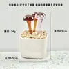 Adornos de Escritorio Hechos a Mano de Flor de Jacinto Suculento Esmaltado Decoración de Maceta de Planta Artificial de Vidrio Micro Paisaje Creativo