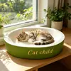 Placa Arranhador para Gatos Extra Grande Personalizada com Bacia Arranhadora Integrada Resistente a Arranhões e Desgaste, Brinquedo para Gatos de Papelão Ondulado Branco Espessado