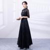 Vestido de Noche Host de Comercio Exterior shopee Vestido Negro de Fiesta del Sudeste Asiático Vestido Largo de Uso Diario para Mujer