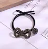 Ins estilo frío metal liga de goma banda para el cabello femenina diadema Mori femenina simple estilo coreano ins adorno para la cabeza cuerda para el cabello celebridad de internet