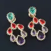 Brincos transfronteiriços femininos estilo sul-americano brincos de zircônia gota brincos simples de temperamento com diamante vendas diretas da fábrica