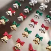 Joyería para Uñas de Campana de Navidad Exquisita Luz de Lujo Mariposa Combinada con Diamantes Dorados para Uñas Decoraciones Populares de Navidad Venta al por Mayor