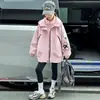Chaqueta con Capucha 3 en 1 para Niñas, Abrigo Casual Cálido para Exteriores con Forro de Felpa para Otoño e Invierno, Versión Rosa y Azul Claro