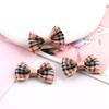 Estilo britânico xadrez gravata arco DIY artesanal caseiro grampo de cabelo têxteis para o lar Roupas sapatos e chapéus Acessórios Material Acessórios