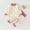 Conjunto de Ropa y Pantalones de Otoño para Bebé JQ Jingqi, Ropa Interior para Niños que Protege la Barriga para Primavera y Otoño, Algodón Puro, Pijama de Cintura Alta para Niños y Niñas