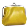 Cartera de Monedas Vintage para Mujer de Piel de Vaca Curtida al Vegetal con Aceite y Cera de Primera Capa, Bolsa de Almacenamiento Versátil de Doble Pinza de Alta Gama con Cierre