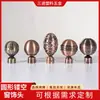 Venta al por mayor del fabricante Barra de cortina Color Cobre Hierro Hueco Cabezal de cortina Color Retro Botón de Bola Patrón Barra Romana Cabezal de cortina