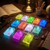 Novo óleo luminoso em areia movediça goo cartão tijolo com luz areia movediça mahjong goo placa DIY adesivo chaveiro fábrica outlet