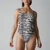 Body con Estampado de Leopardo Mismo Estilo de Skim Control de Abdomen Levantamiento de Glúteos Estampado de Leopardo Yoga Jumpsuit de Botones Alta Elasticidad
