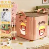 Caja de Almacenamiento Linda de Dibujos Animados con Tapa para Almacenamiento en Casa, Artículos Varios de Dormitorio, Juguetes Snacks, Organización de Escritorio para Estudiantes
