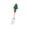 Juego de vajilla navideña transfronteriza vajilla creativa de dibujos animados cuchara cuchara de postre tenedor Papá Noel alce tenedor cuchara caja de regalo