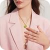 Mini Colgante Thangka Amarillo Riqueza Zakiram Pequeño Colgante Redondo Accesorios Collar Accesorios para Mujer Patrón Reemplazable
