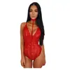 Comercio Exterior Lencería Sexy Europea y Americana Ropa Interior de Encaje Sexy Babydoll Transparente Mono de Encaje para Mujer
