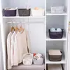 [Hogar] Almacenamiento Ratán Almacenamiento de Escritorio Cosméticos Baño Artículos Varios Caja de Almacenamiento de Bambú Cesta de Almacenamiento de Ratán de Imitación