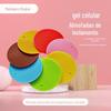 Fábrica por atacado engrossado candy cor favo de mel silicone isolamento térmico almofada de grau alimentício redondo montanha-russa anti-ferro almofada anti-ferro