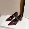 Nueva colección primavera 2026: Zapatos de tacón de bloque para mujer, versátiles y a la moda, con punta fina y un hermoso estilo francés, que exudan elegancia
