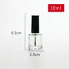 Botella de Vidrio Transparente para Esmalte de Uñas de 15ml Botella Cuadrada para Esmalte de Uñas con Pincel Esmalte de Uñas Pegamento para Pestañas Botella Vacía