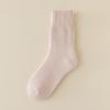 Calcetines para Mujer Otoño e Invierno Cálidos con forro polar Gruesos Color Sólido Rizo Calcetines de Piso para Dormir Toalla Felpa Calcetines de Luna