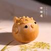 Boca de dudu de sándalo, pequeño delfín globo, dormitorio, sala de estar, libro, escritorio, artesanía, joyería, juego de Wen, adornos de animales de madera de pez marino