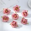 B 5cm Cabeças de Flores de Rosa Simuladas, Arte Floral Realista de Alta Qualidade em Tecido de Seda, Materiais DIY, Flores para Uso em Casamento, Flores Artificiais
