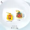 Árbol de Dinero de Cobre Bestia Auspiciosa Accesorios para Joyería DIY Colgante de Esmalte Dorado Antiguo Cobre Chapado en Oro Conejo Osmanthus Estilo Étnico