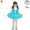 Vestido Azul de Princesa para Menina Crianças Vestido de Princesa Fofo Fantasia para Apresentação de Palco Cosplay