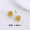 Accesorios de microincrustación dorada chapada en cobre pulsera de bola hueca perforada con cuentas material diy para pulsera espaciador de toroide con cuentas