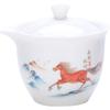 Dehua jade graso de oveja juego de té de viaje traje una tetera tres tazas elaboración de té chino portátil con tapa tazón camping al aire libre taza exprés