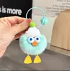 Piel Genuina de Conejo Rex Pato Llavero Colgante Muñeco de Peluche Muñeca Briquetas Pequeñas Colgante para Mochila Escolar Hecho a Mano