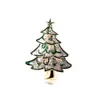 Set de Broches Navideños con Diseños de Muñeco de Nieve, Árbol de Navidad, Reno y Corona, Adornado con Diamantes, para un Ambiente Festivo y como Accesorio