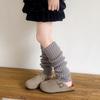 Calcetines para niños Apilados Caña Larga Coreanos Maillard Vintage Cálidos Invierno Medianos y Grandes Calcetines de Pantorrilla Rojo Áncora