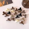 Mini Pinza para el Cabello Marrón para Niñas, Pinza para Flequillo de Princesa, Lindo Accesorio Coreano para el Cabello Pasador