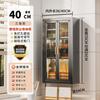 Estante de almacenamiento de condimentos de cocina multicapa a prueba de polvo con puerta, gabinete de almacenamiento de pared sin perforaciones, estante de almacenamiento de pared