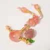 Set Versátil Rosa Original con Eje de Tres Vías Accesorio DIY para Pulseras, Espaciadores de Cuentas y Colgantes de Cuerda